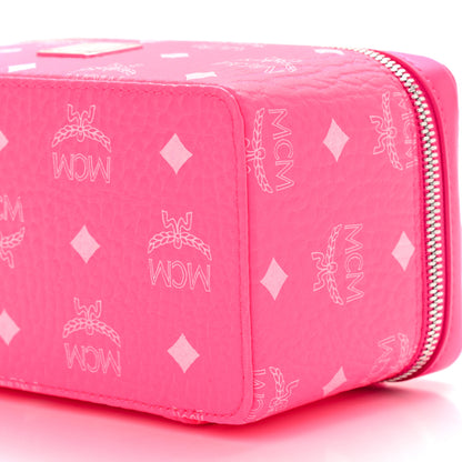 MCM Visetos Vanity Case Neon Pink 9 of 9
