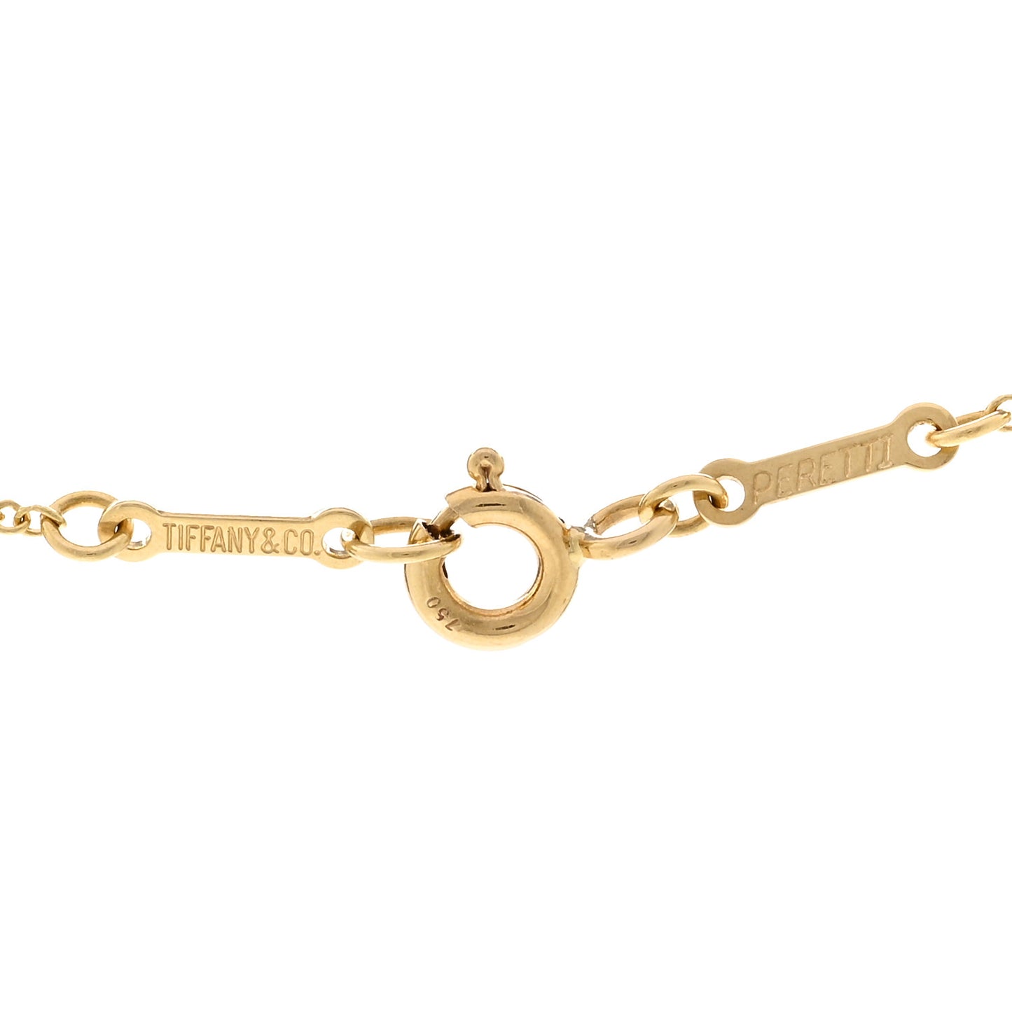 18K Yellow Gold Diamond .42ct Elsa Peretti Diamonds by the Yard 3 Station Necklace