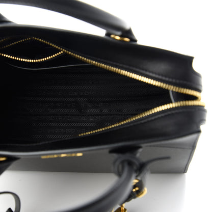 Prada Saffiano City Calfskin Small Esplanade Tote Mercurio Black 5 of 9