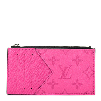 Louis Vuitton Taigarama Coin Card Holder Fuchsia 1 of 3