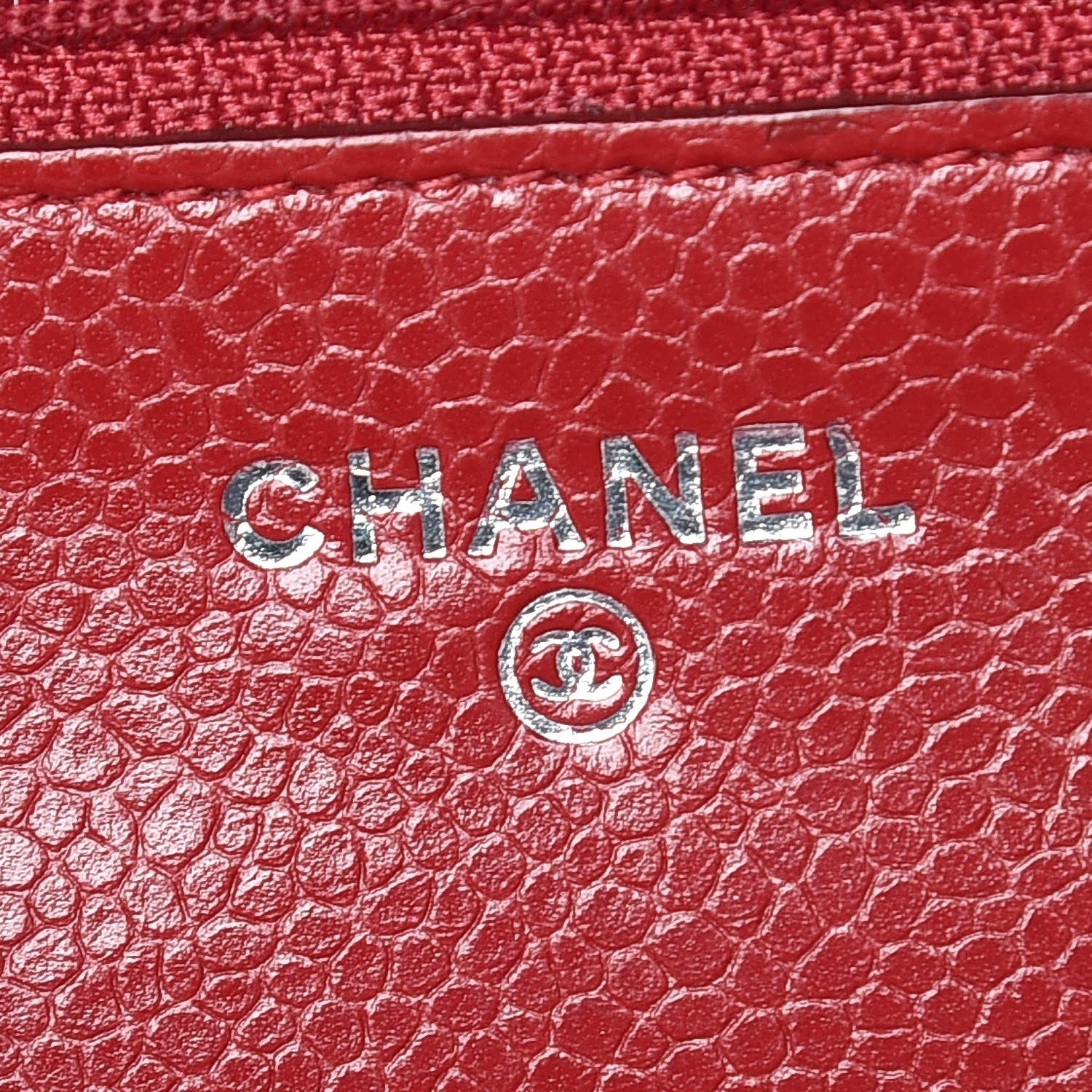 Chanel Caviar Quilted Wallet on Chain WOC Red 6 of 9