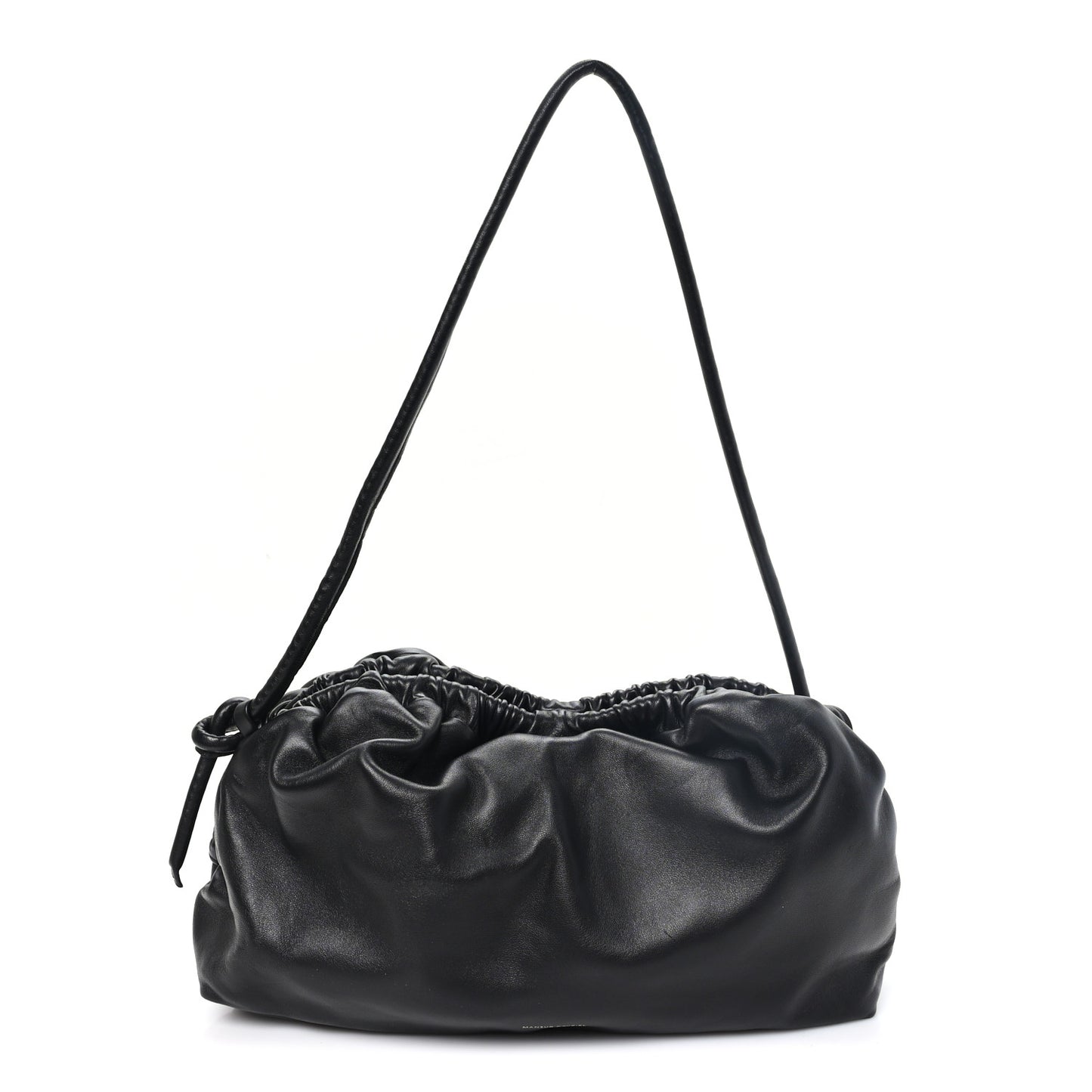 Lambskin Cloud Clutch Black Flamma