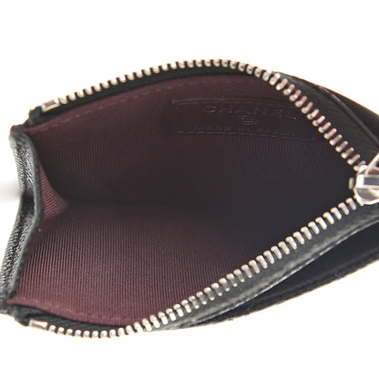 Chanel Caviar Quilted CC Zip Card Holder Black 5 of 8