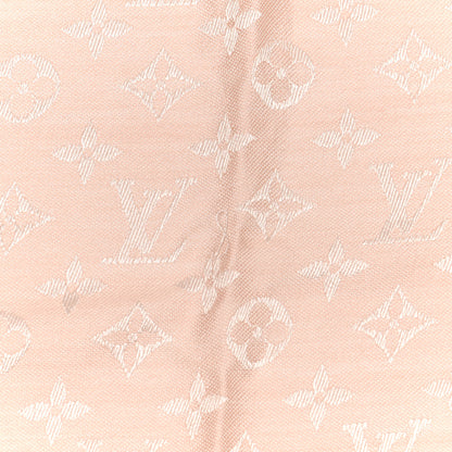 Louis Vuitton Silk Wool Monogram Denim Shawl Rose 3 of 5