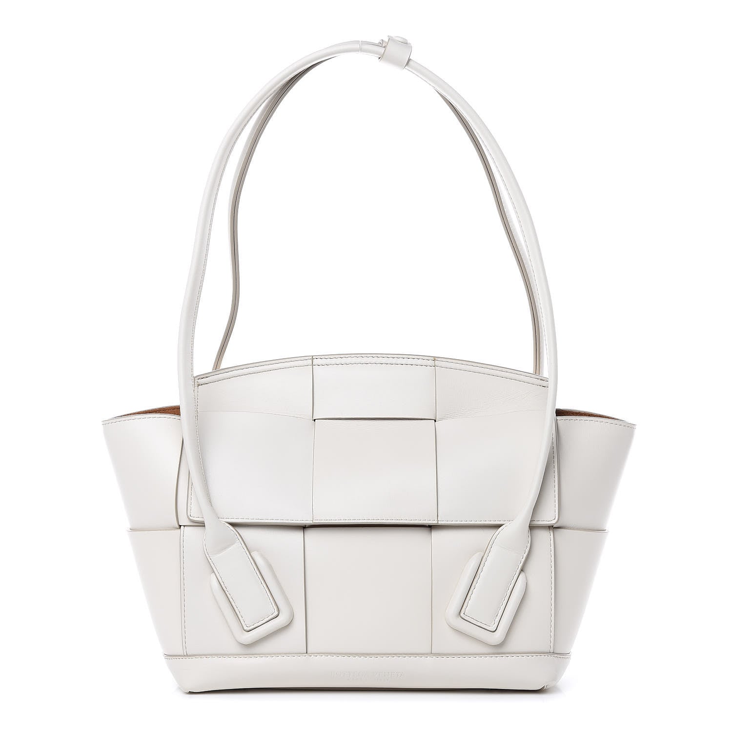 Bottega Veneta French Calfskin Maxi Intrecciato Arco 33 Bianco 1 of 11