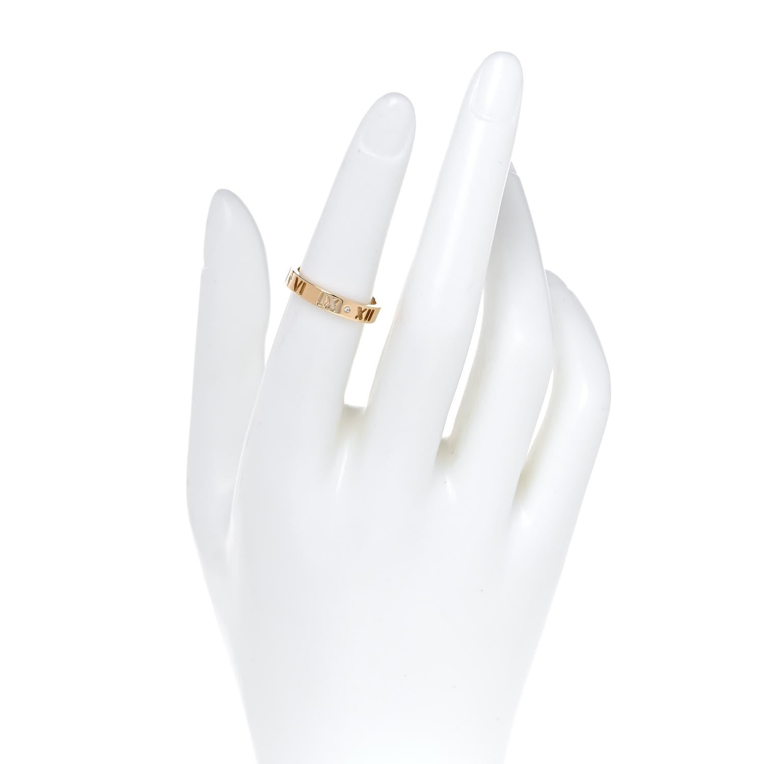 Tiffany 18K Yellow Gold Diamond Atlas Pierced Ring 52 6 2 of 5