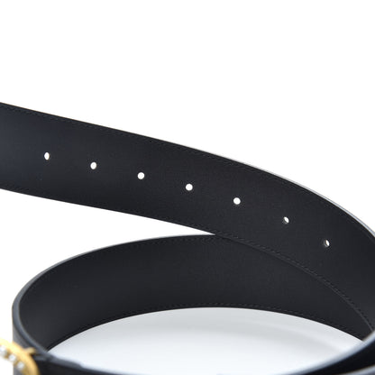 Gucci Moon Calfskin Pearl Double G 40mm Belt 95 38 Black Cream 3 of 5