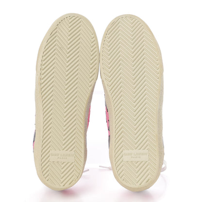 Saint Laurent Suede Star Court Sneakers 37 Pink Black 5 of 9