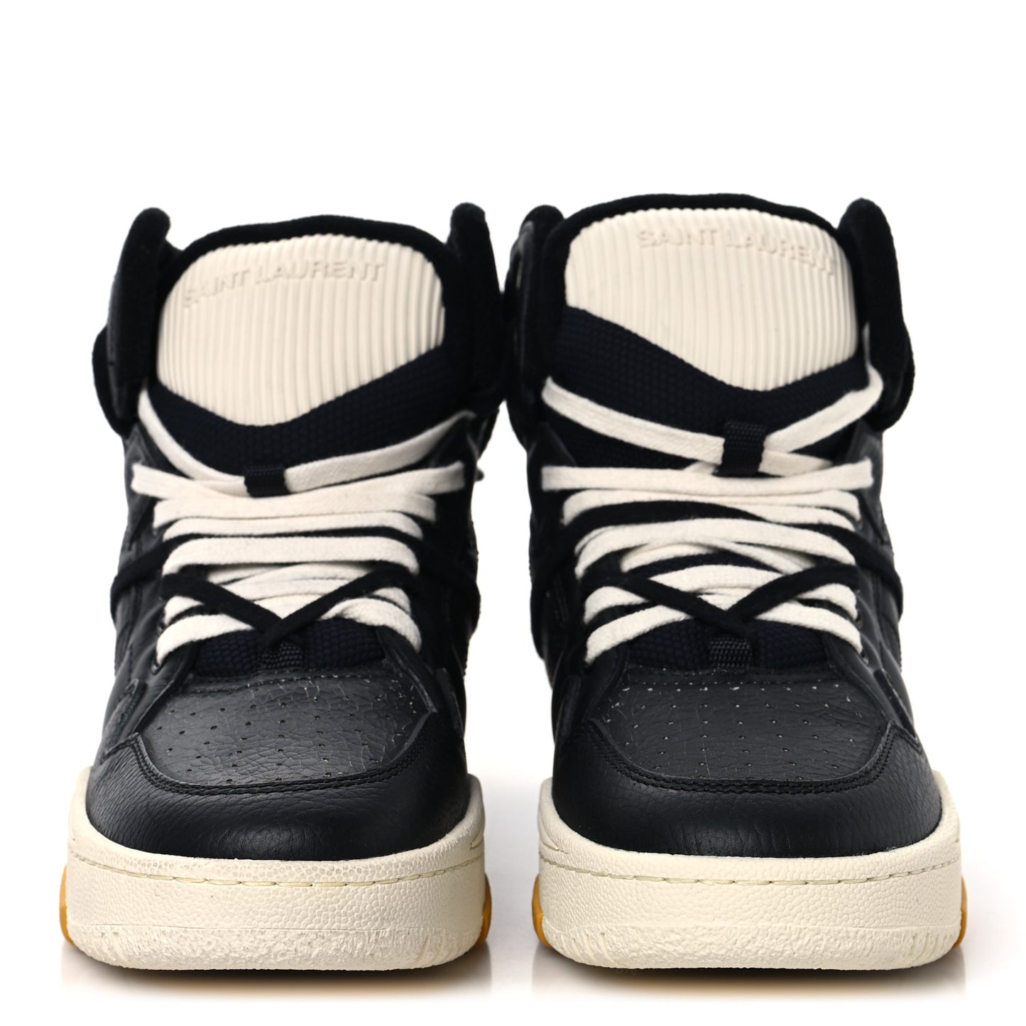 Crackled Calfskin Mens Cure 05 High Top Sneakers 42 Black White