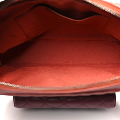 Chanel Calfskin Chevron Quilted Double Camera Bag With Flap Red 5 of 14