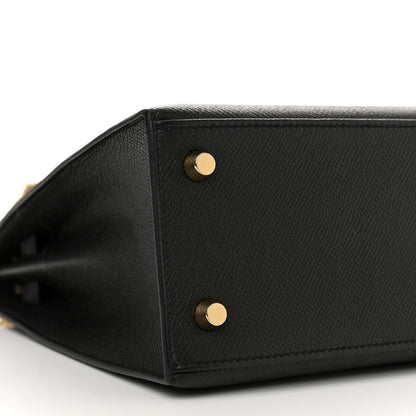 Hermes Epsom Kelly Sellier 25 Black 9 of 14
