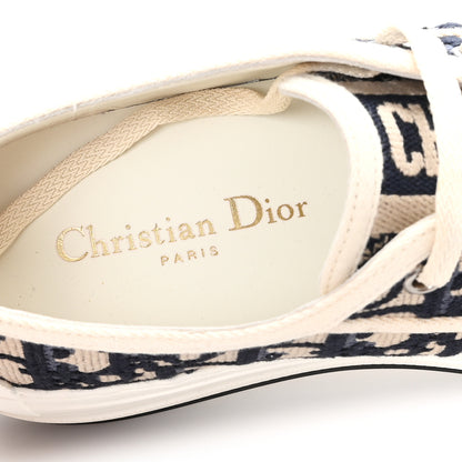 Christian Dior Canvas Oblique Walk'N'Dior Low Top Sneakers 37.5 Deep Blue 8 of 10