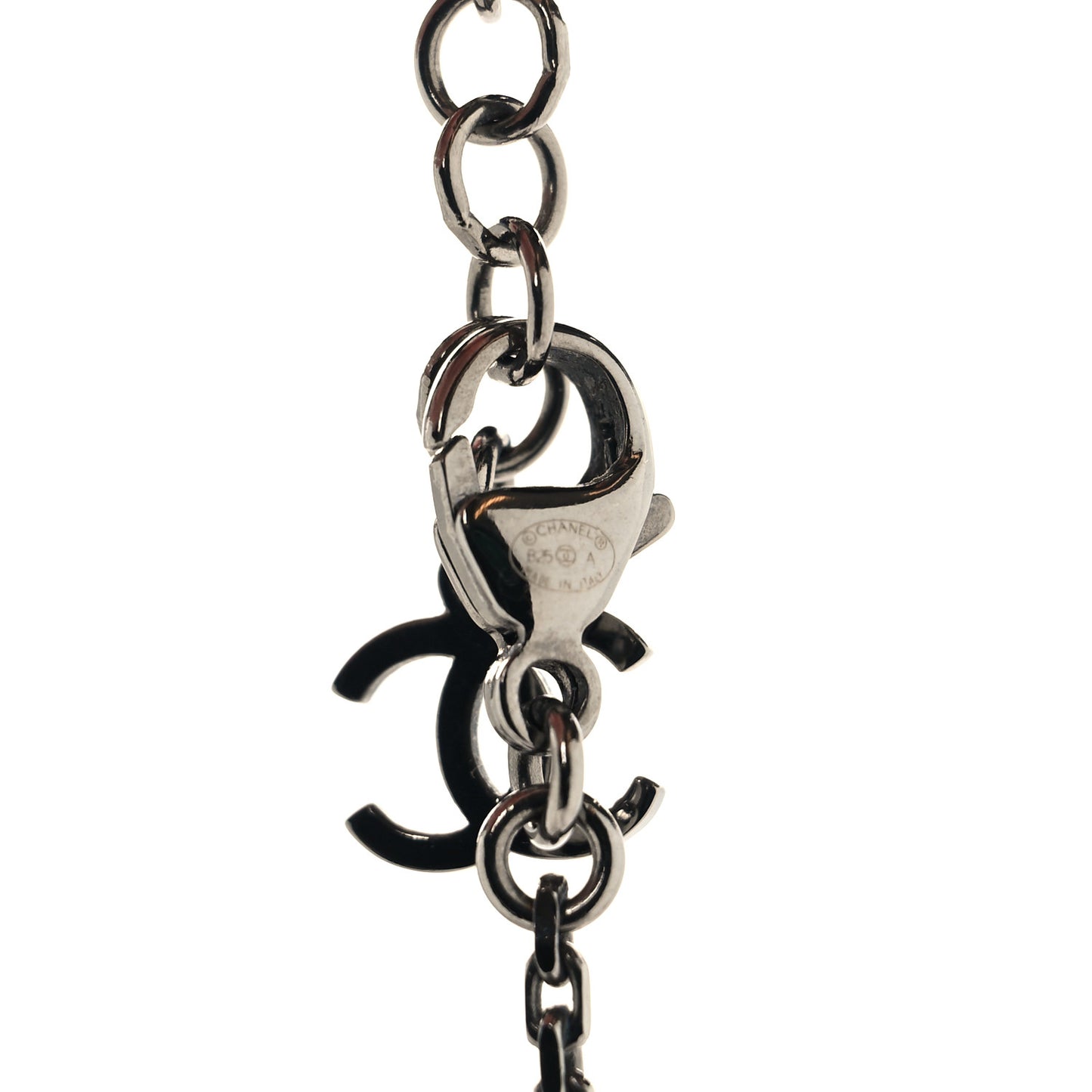 Crystal Butterfly CC Necklace Ruthenium