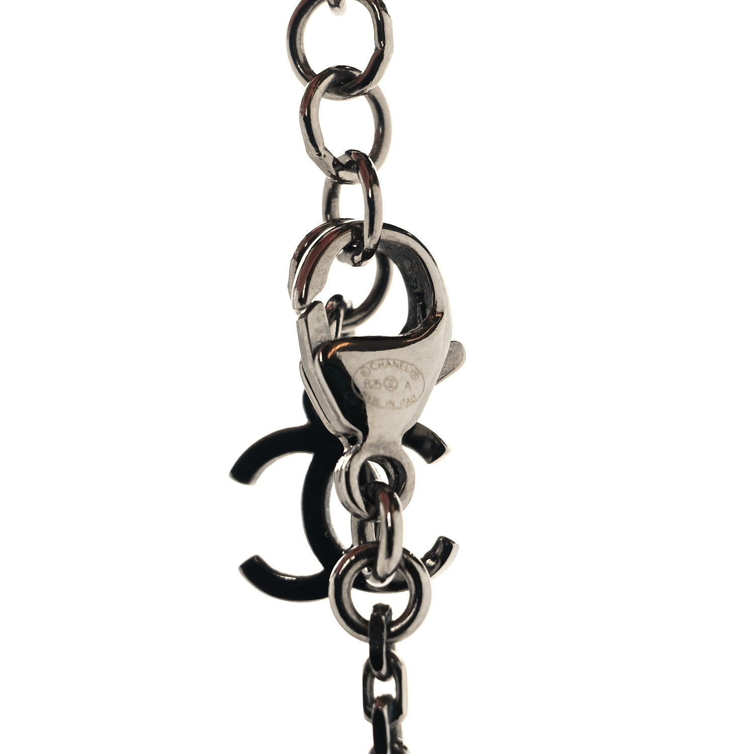 Chanel Crystal Butterfly CC Necklace Ruthenium 4 of 4