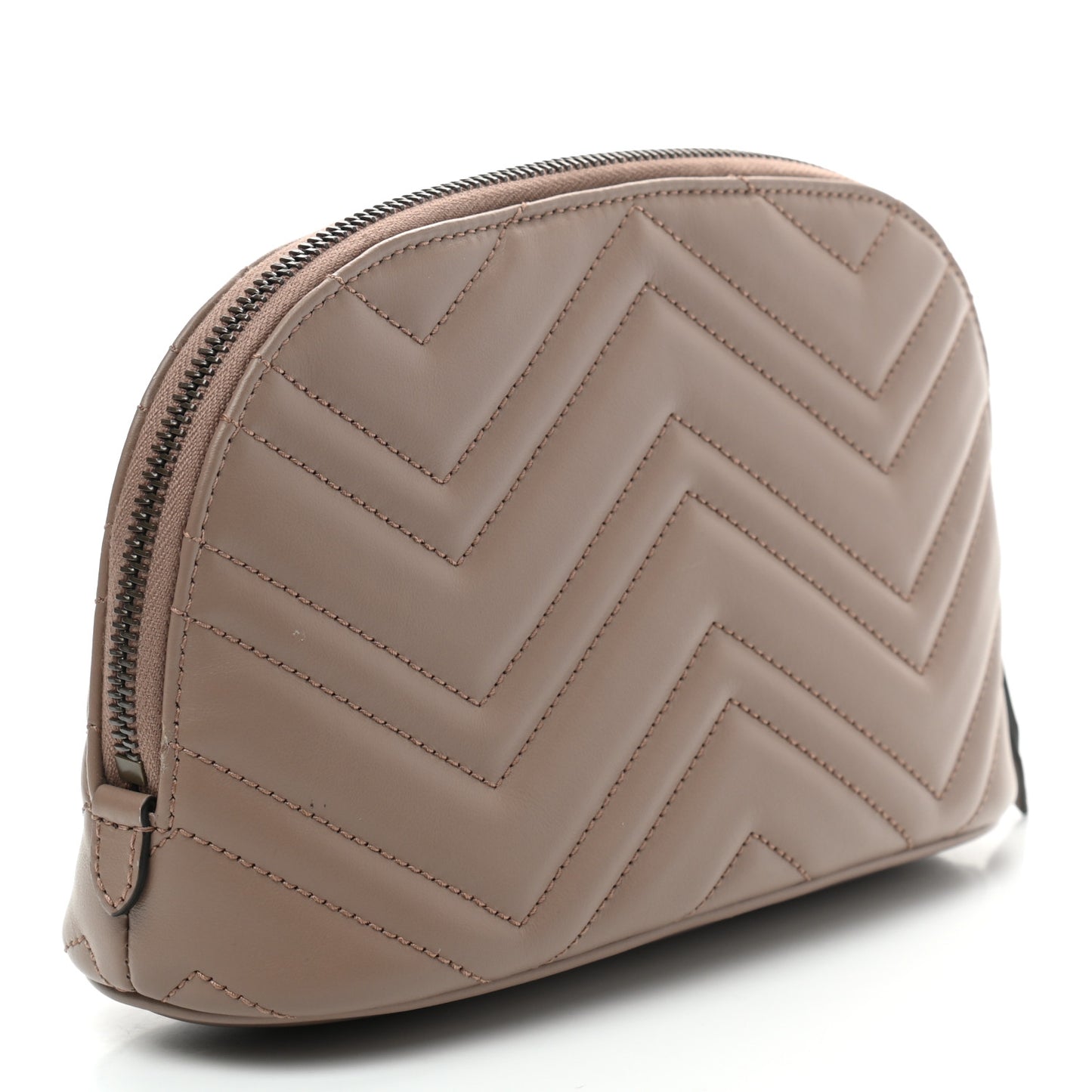 Calfskin Matelasse Large GG Marmont Pouch Cosmetic Case Porcelain Rose
