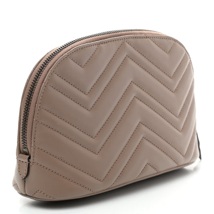 Gucci Calfskin Matelasse Large GG Marmont Pouch Cosmetic Case Porcelain Rose 3 of 7