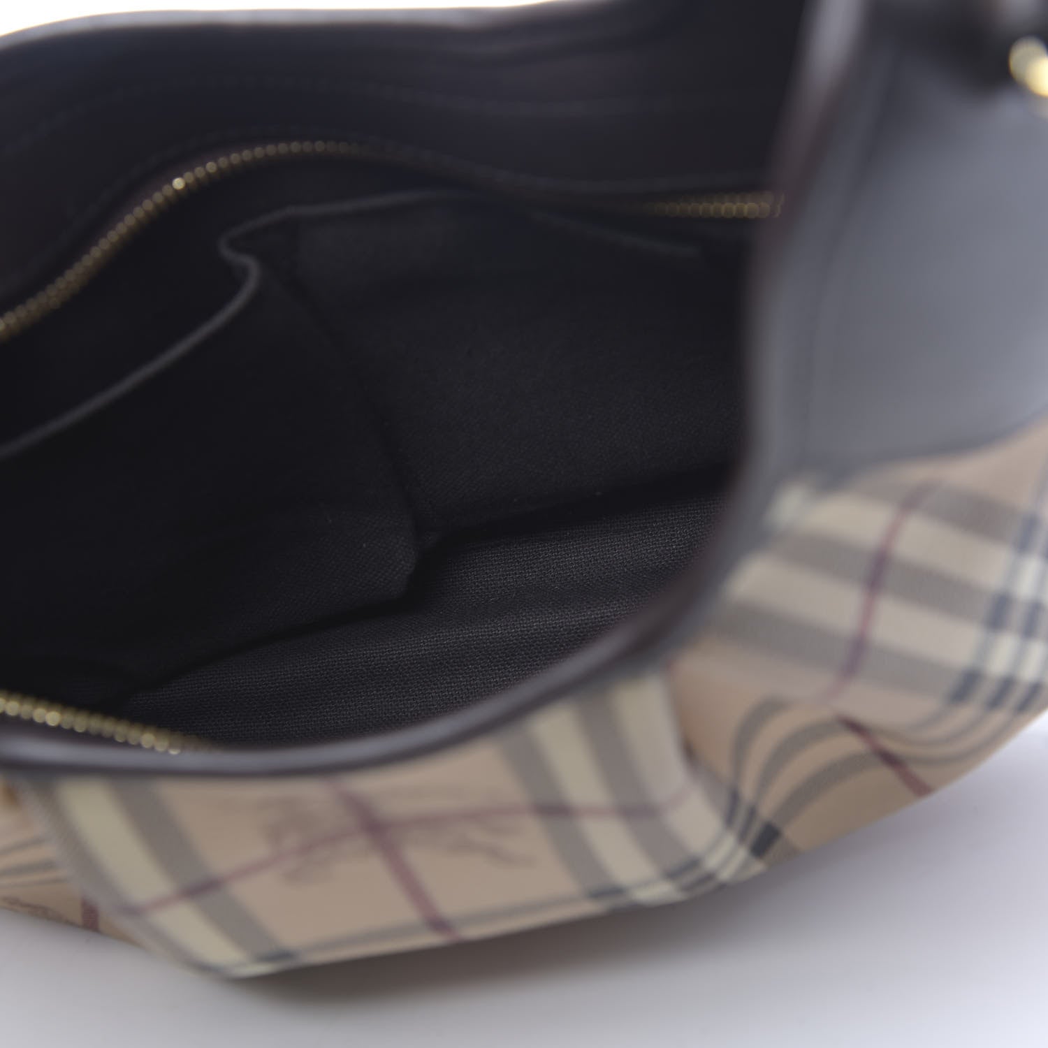 Burberry Haymarket Check Small Brooklyn Hobo Brown 5 of 12