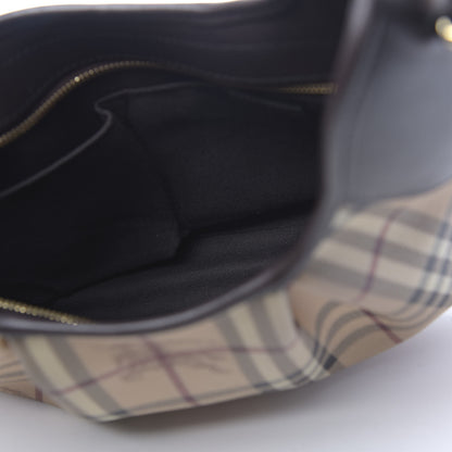 Burberry Haymarket Check Small Brooklyn Hobo Brown 5 of 12