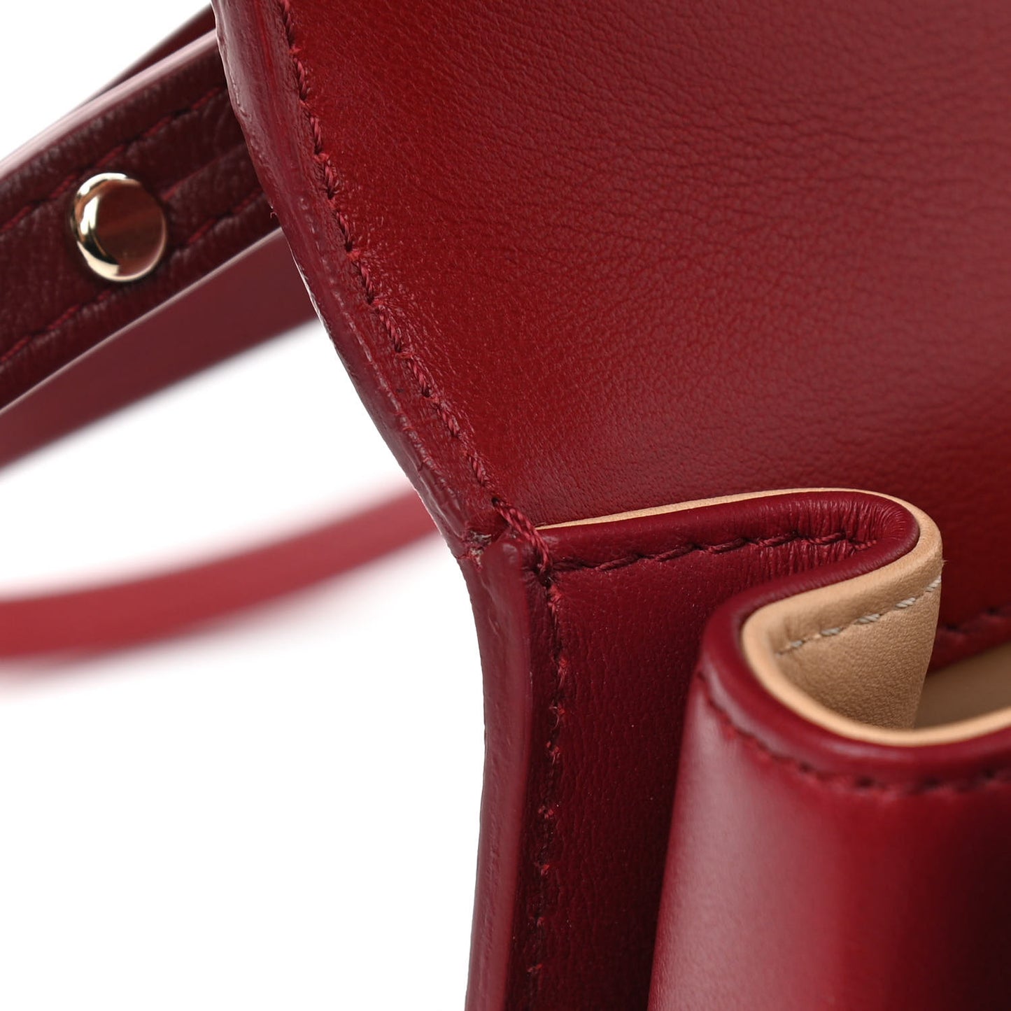 Calfskin Mini Tempete Satchel Red