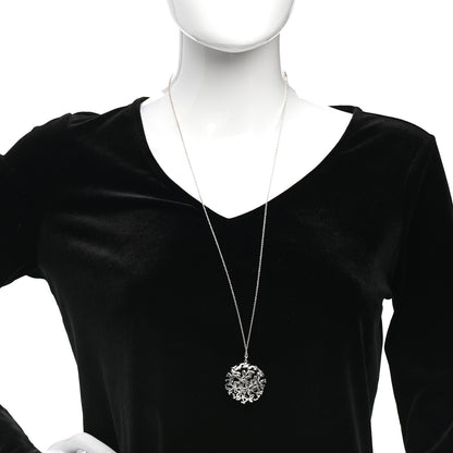 Tiffany Sterling Silver Paloma Picasso Olive Leaf Medallion Pendant Necklace 2 of 4