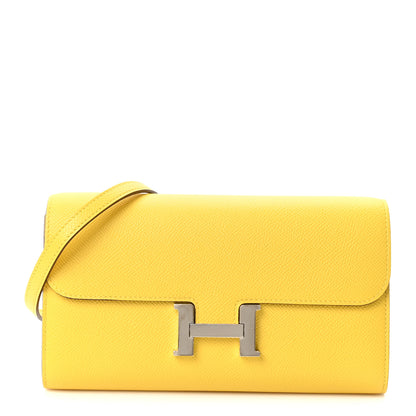 Hermes Epsom Constance Long Wallet To Go Jaune de Naples 1 of 10