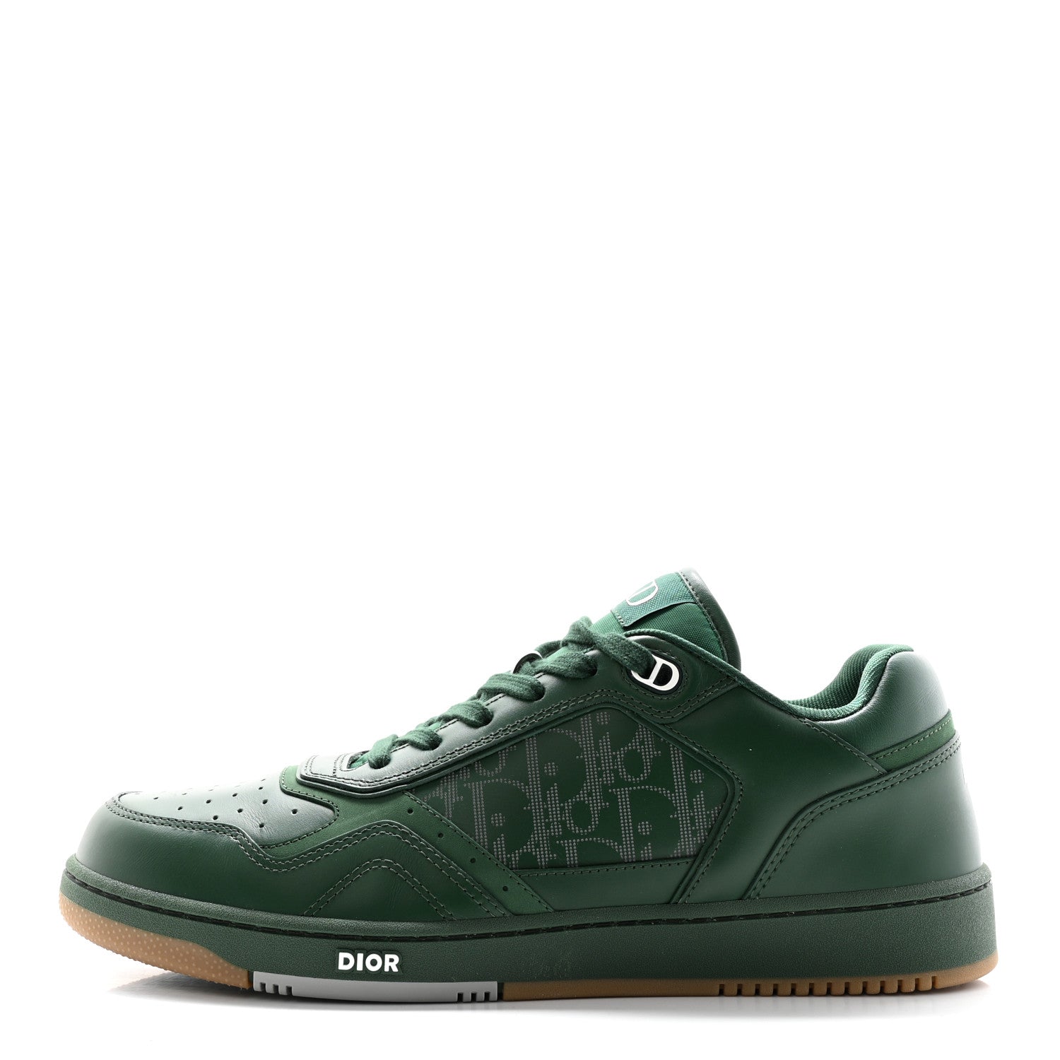 Christian Dior Smooth Calfskin Oblique Galaxy Mens B27 Low Top Sneakers 45 Green Beige 1 of 12