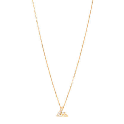 Louis Vuitton 18K Yellow Gold Diamond LV Volt One Pave Pendant Necklace 1 of 6