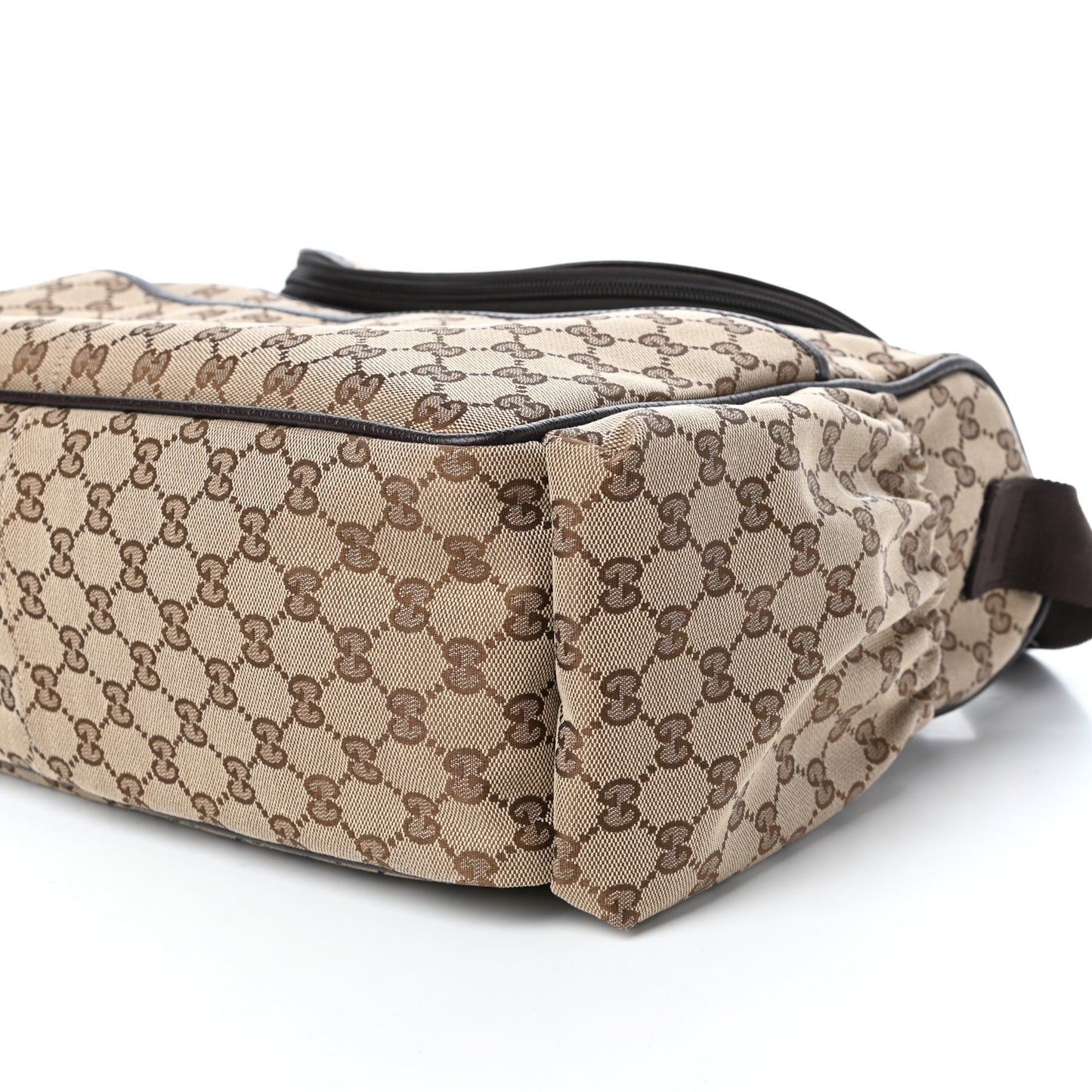 Monogram Natural Pigskin Large Diaper Bag Beige Ebony Cocoa Dark Chocolate