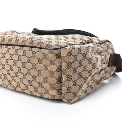 Gucci Monogram Natural Pigskin Large Diaper Bag Beige Ebony Cocoa Dark Chocolate 9 of 9