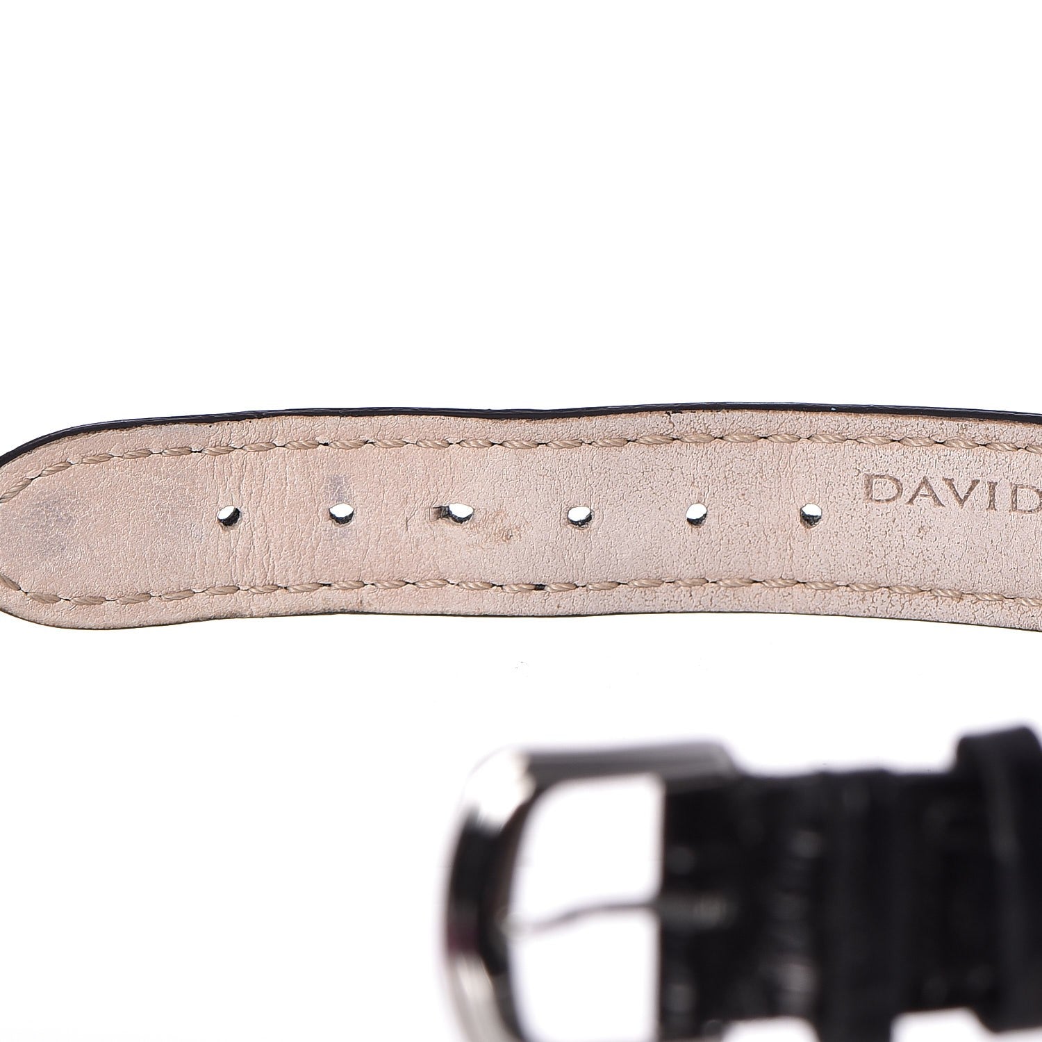 David Yurman Stainless Steel Alligator Diamond 25mm Thoroughbred Quartz Watch 8 of 8
