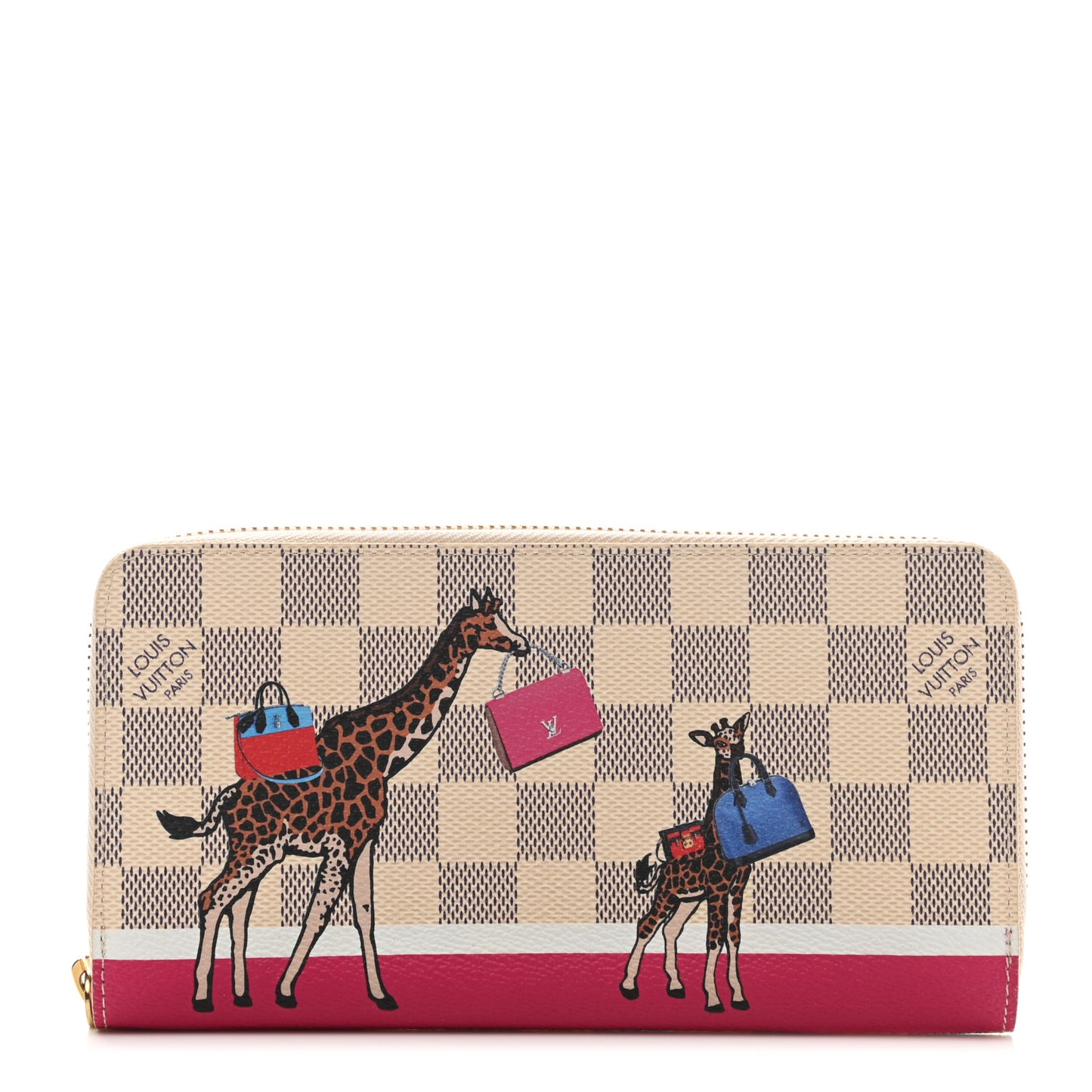 Damier Azur 2017 Christmas Animation Zippy Wallet