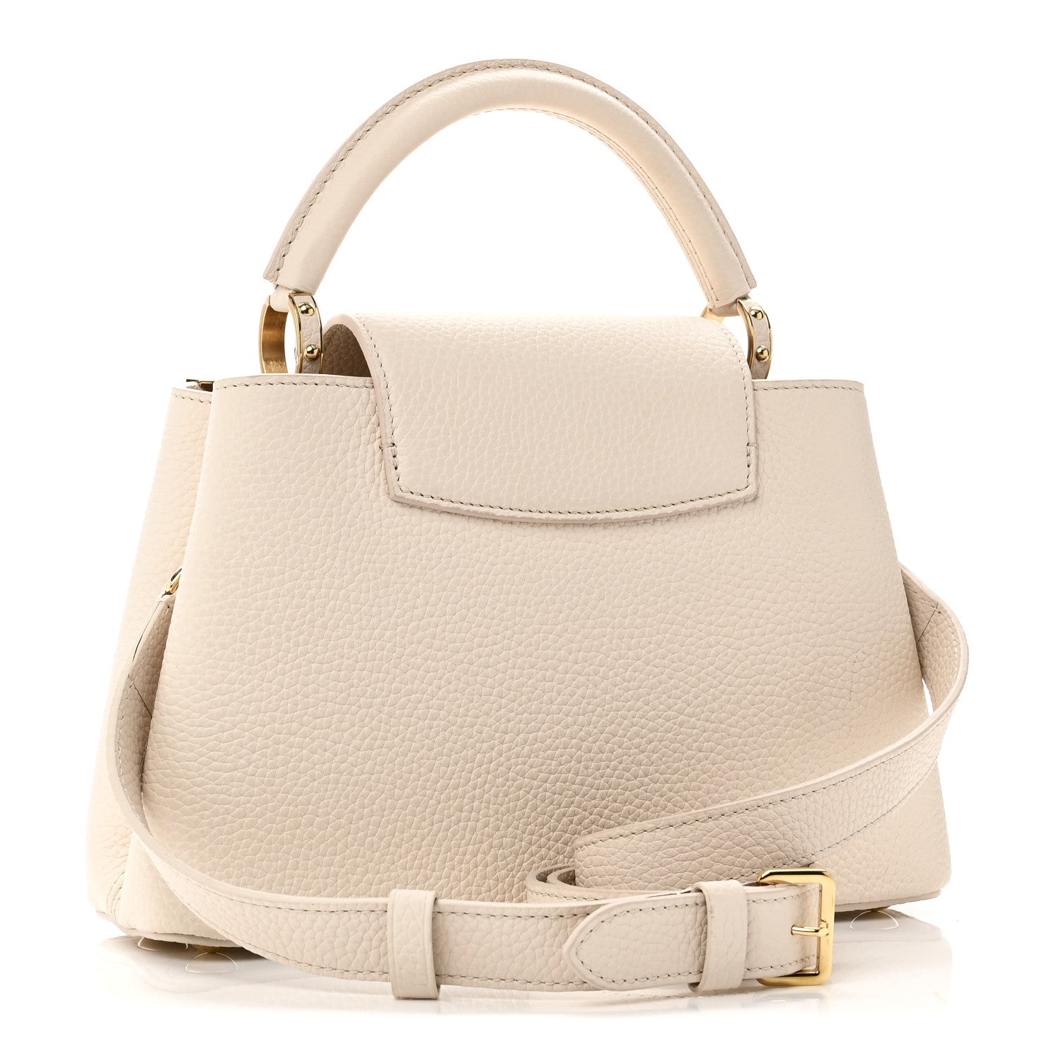 Louis Vuitton Taurillon Mother of Pearl Flowers Capucines BB Creme Nacre 3 of 10