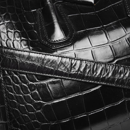 Givenchy Calfskin Crocodile Embossed Medium Antigona Black 9 of 9
