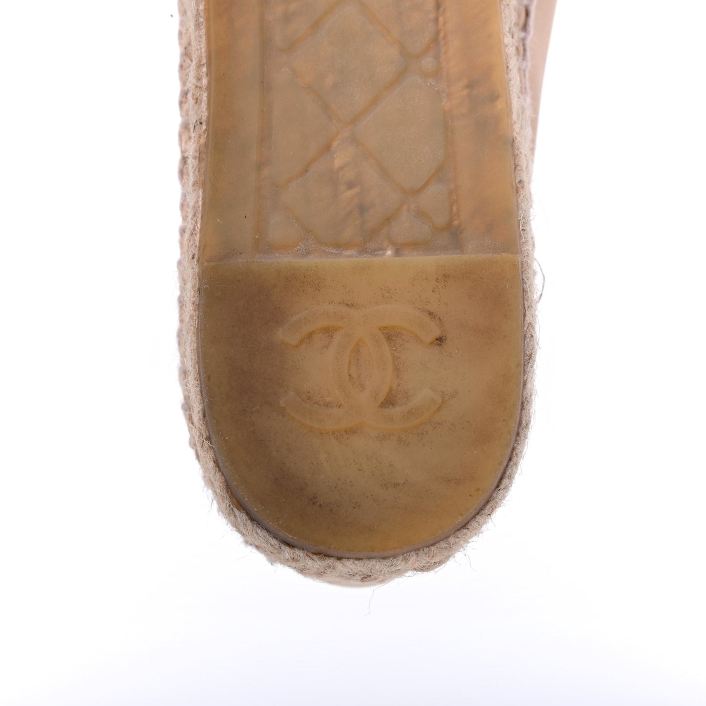 Lambskin CC Espadrilles 39 Beige Black