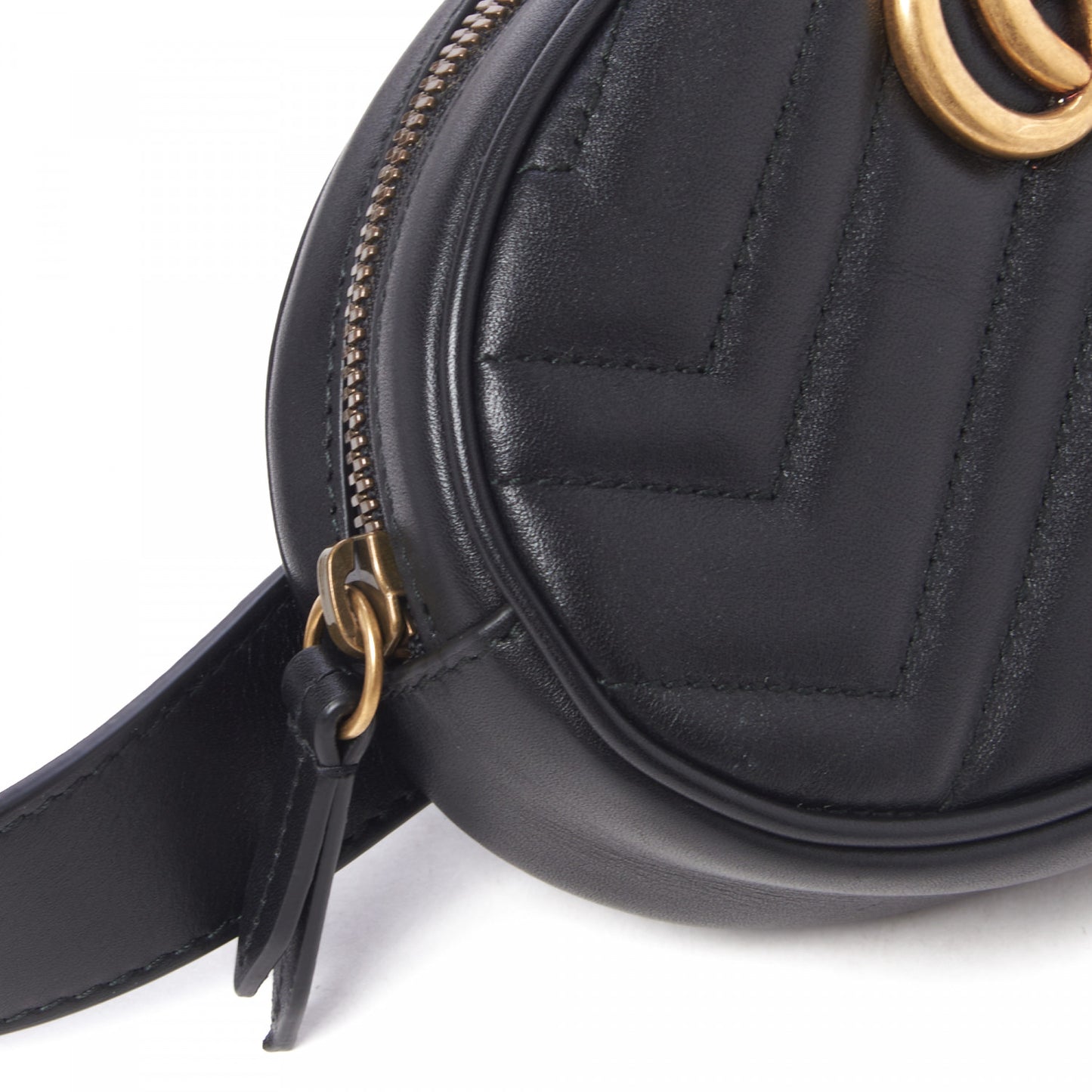 Calfskin Matelasse GG Marmont Belt Bag 85 34 Black