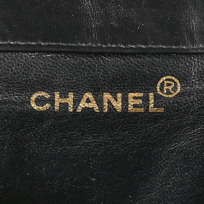 Chanel Lambskin Quilted Drawstring Backpack Black 6 of 11