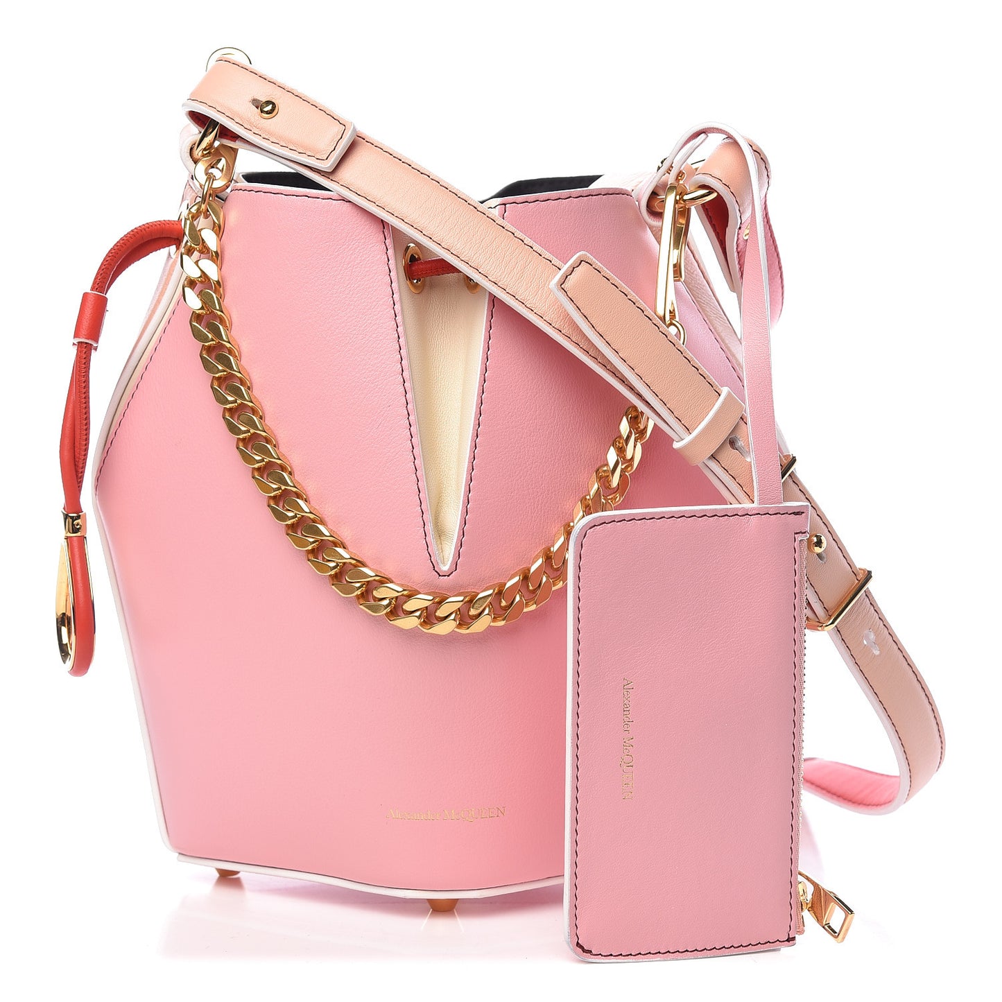 Calfskin Small Bucket Bag Pink