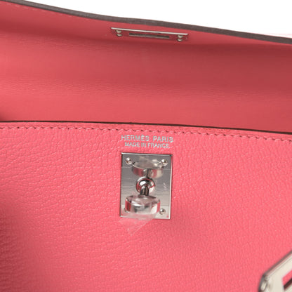 Hermes Chevre Mysore Mini Kelly Sellier 20 Rose Lipstick 6 of 11