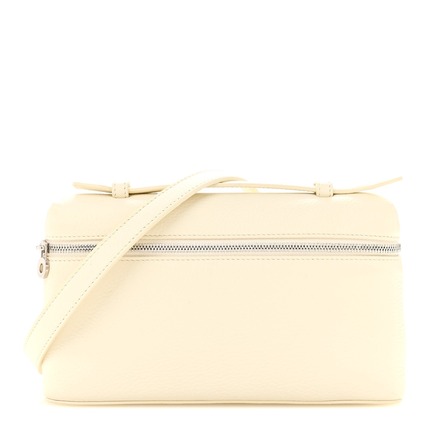 Loro Piana Grained Calfskin L19 Extra Pocket Pouch Whisper White 1 of 11