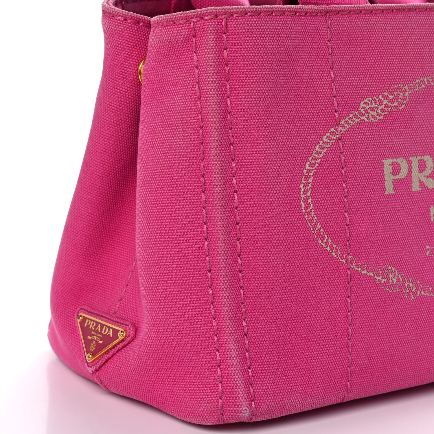 Prada Canapa Small Logo Tote Fuxia 11 of 13
