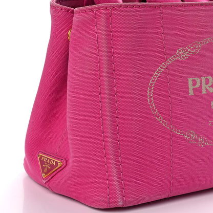 Prada Canapa Small Logo Tote Fuxia 11 of 13