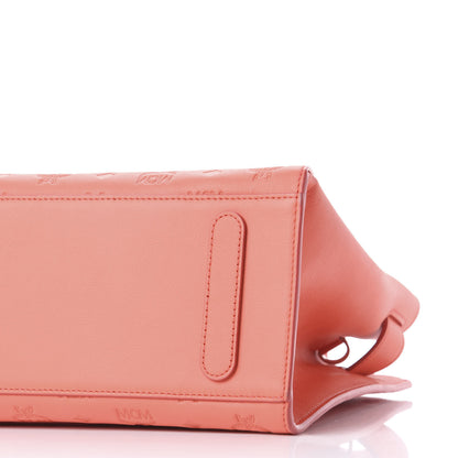 MCM Calfskin Ottomar Monogram Medium Essential Tote Hot Coral 6 of 9