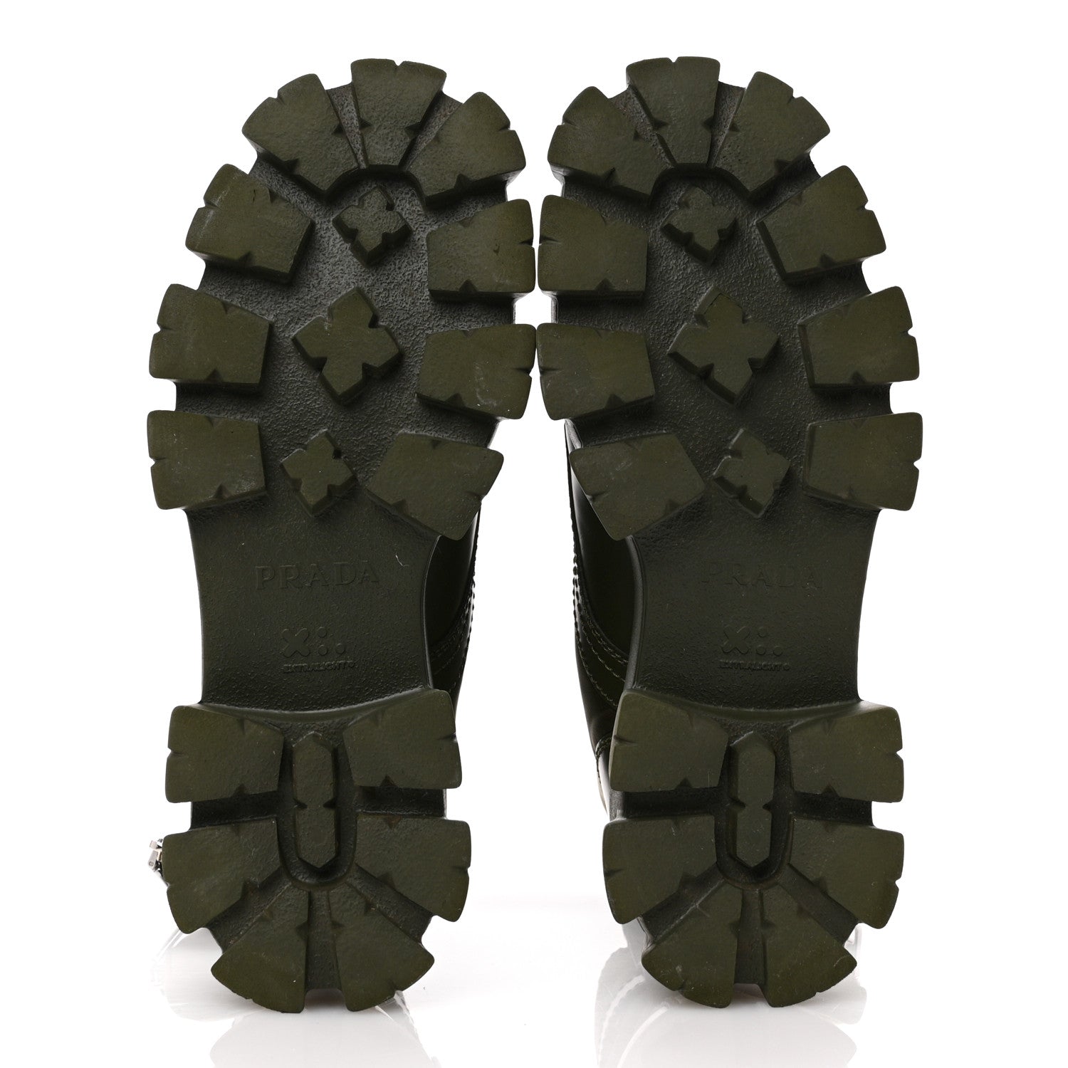 Prada Spazzolato Rois Re-Nylon Metal Triangle Logo Mens Monolith Pouch Pocket 55mm Boots 8 Militare 7 of 14