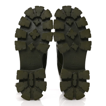Prada Spazzolato Rois Re-Nylon Metal Triangle Logo Mens Monolith Pouch Pocket 55mm Boots 8 Militare 7 of 14