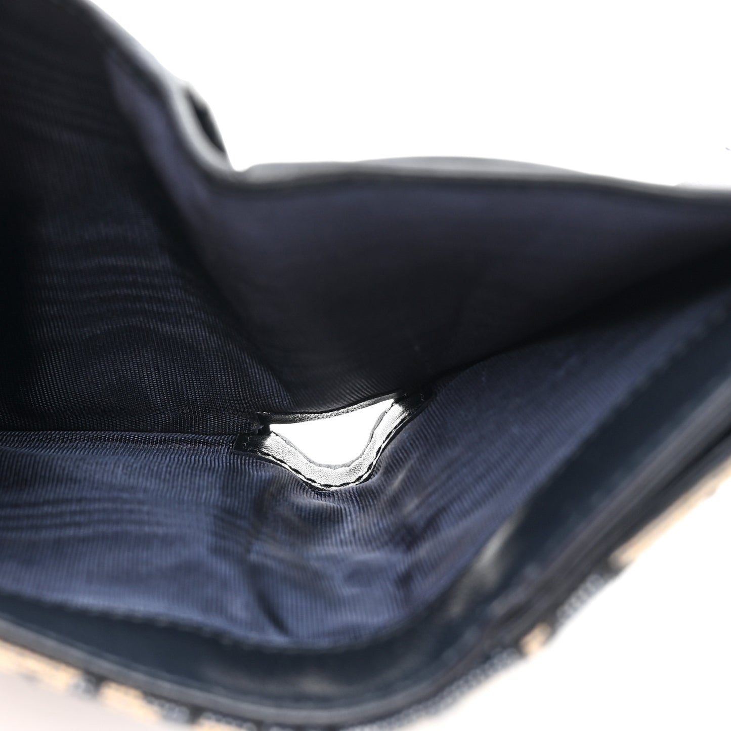 Oblique Saddle Lotus Wallet Blue