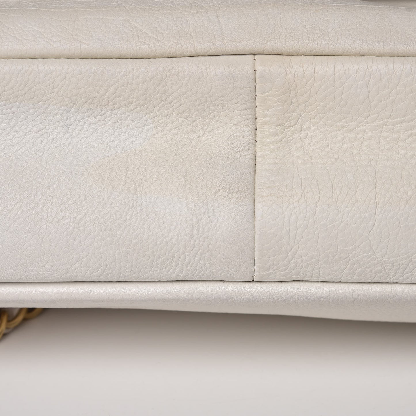 Calfskin Metal Mosaic Flap White