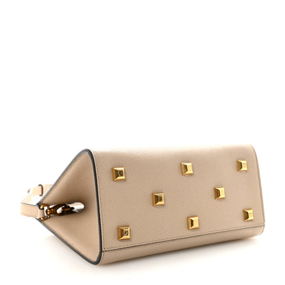 Salvatore Ferragamo Calfskin Small The Studio Box Bag Daino 4 of 9