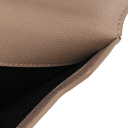 Saint Laurent Grain De Poudre Uptown Pouch Dark Beige 8 of 8