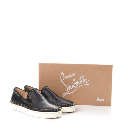 Christian Louboutin Calfskin Studded Cador Flats 37 Black 10 of 10