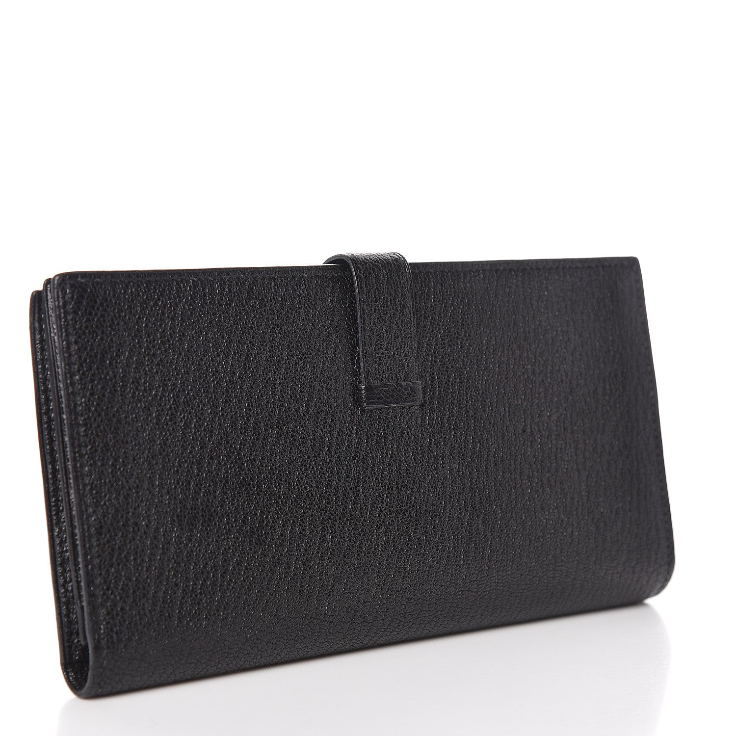 Hermes Chevre Mysore Bearn Gusset Wallet Black 3 of 8